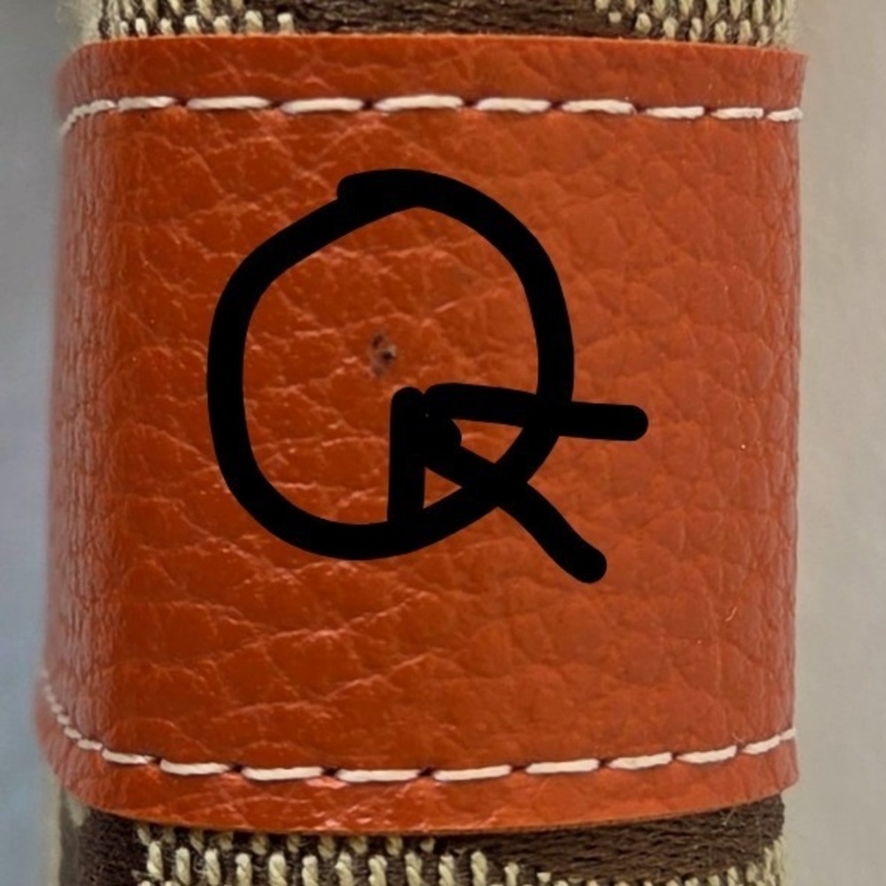 Coach Wallet Orange Excellent Vintage Signature Trifold Jacquard Leather - Picture 8 of 11